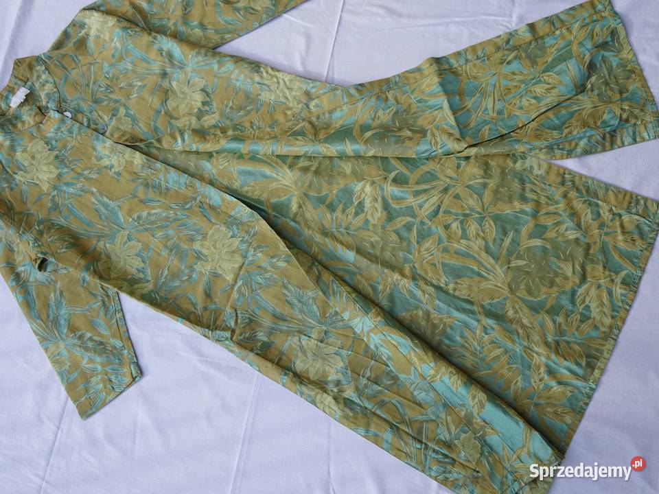 Żakardowa Sukienka Zapinana Liście Kwiaty 36 małopolskie Nowy Sącz