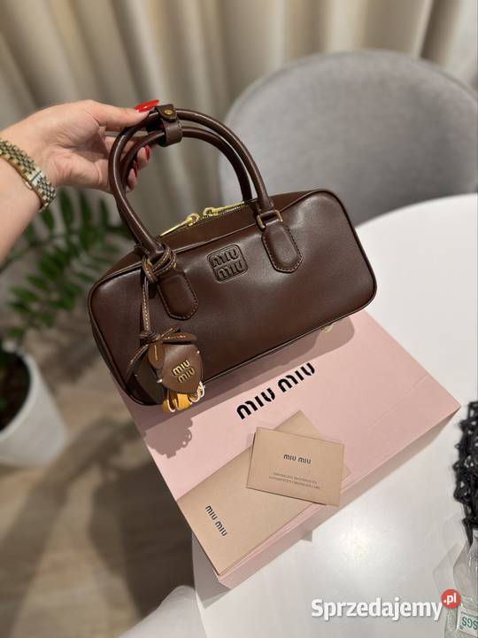 Torebka damska Miu Miu Arcadie bag brązowa skóra Rzeszów