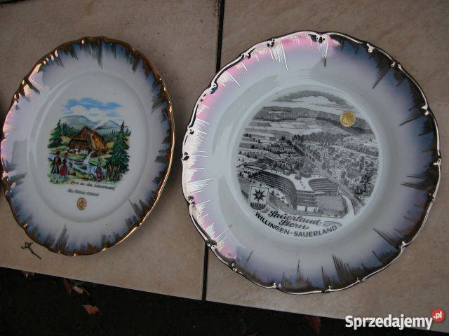 ozdobny talerz zawieszka 3 sztuki sygnowane Gorzów Wielkopolski sprzedam