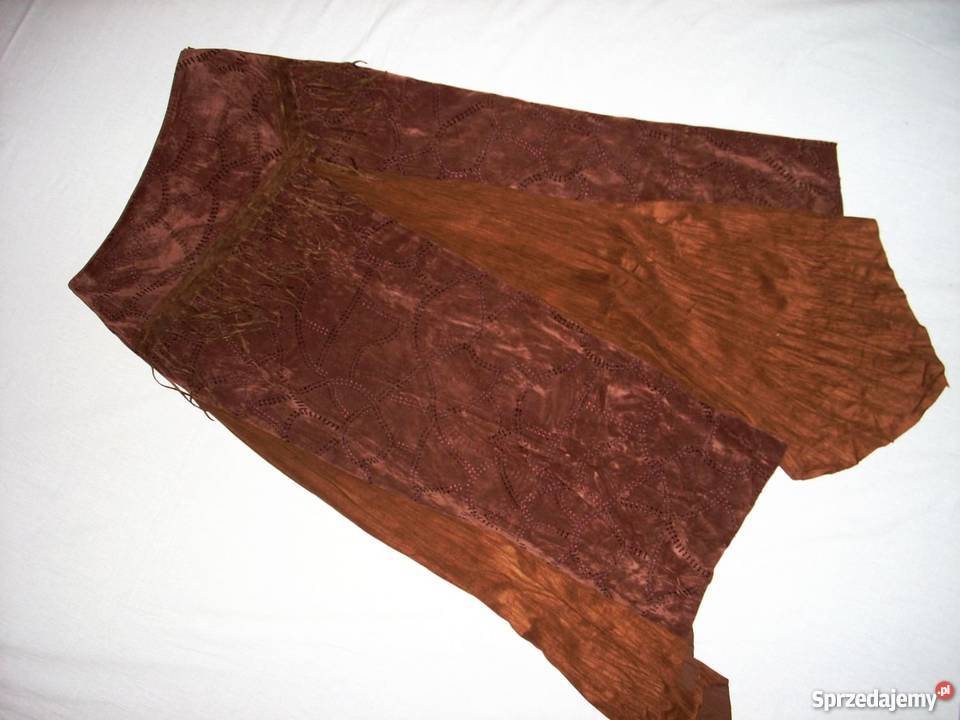 Długa Spódnica Frędzle Imitacja Zamszu 38 M Nowy Sącz