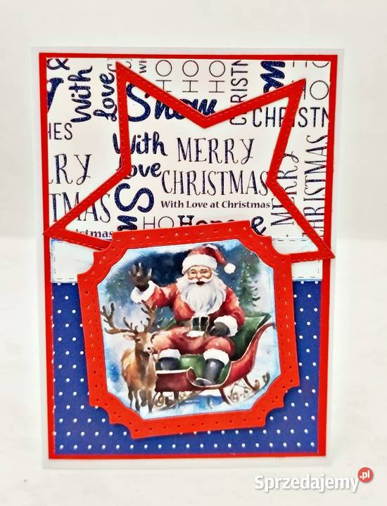 Kartki świąteczne ręcznie robione zestaw 3 sztuk