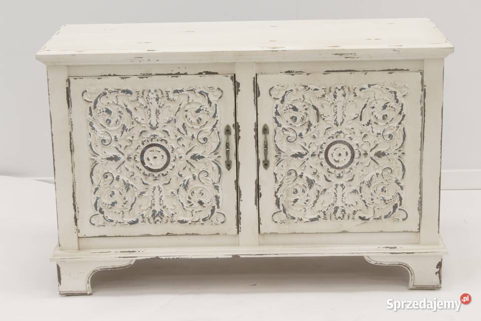 prowansalska postarzana komoda biała vintage 122cm małopolskie
