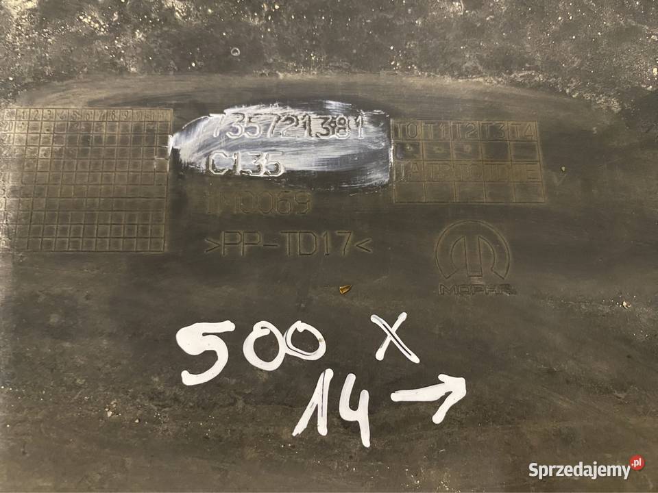 Dół zderzaka przód Fiat 500X 14 osobowe