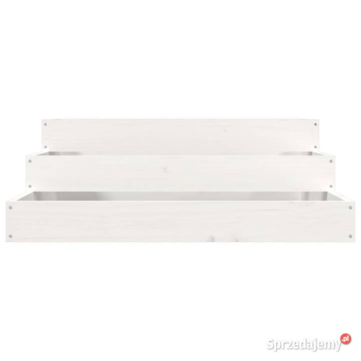 Donica biała 78x78x27 lite drewno sosnowe Donice
