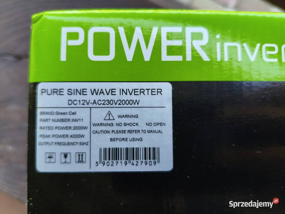 Inwerter 4000W greencell czysty sinus podkarpackie sprzedam