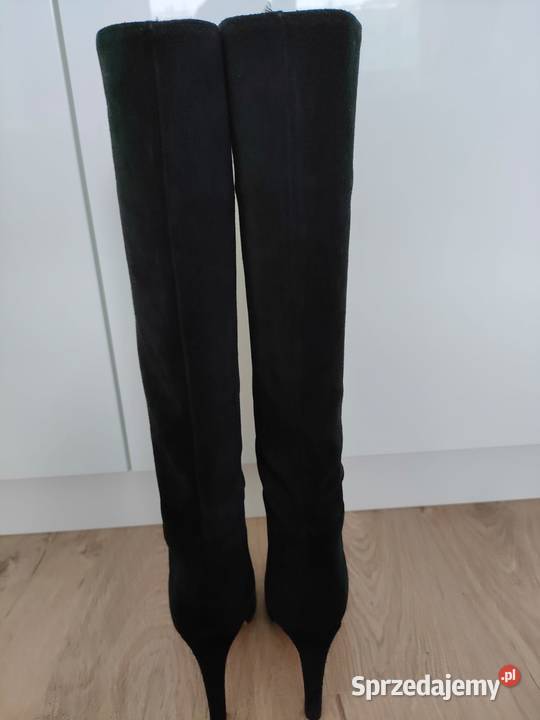 Kozaki damskie wsuwane w kolorze czarnym rozmiar Warszawa