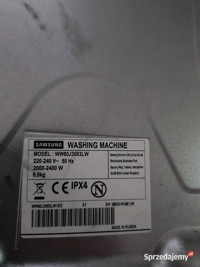 Pralka Slim SAMSUNG 6 1000 obr