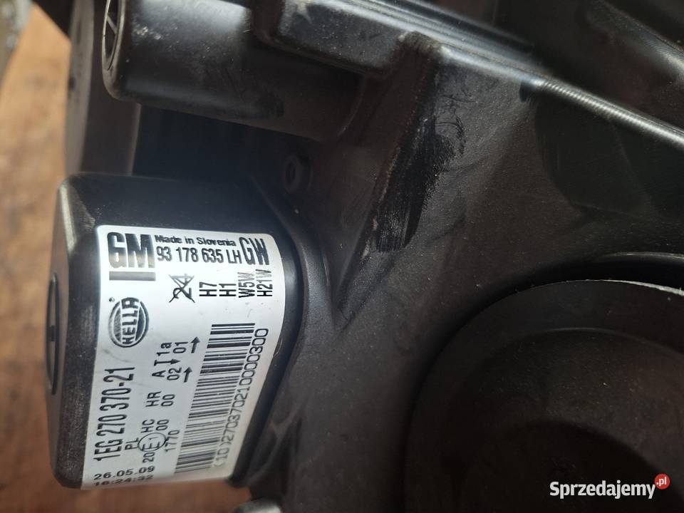 Oryginalny Używany Reflektor Przedni Lewy OPEL Brzeźnica