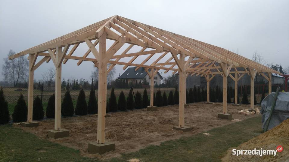 Wiata drewniana garażowa 5x15 Kozienice