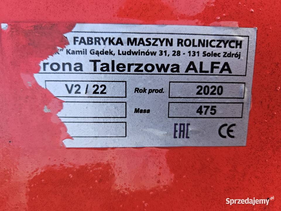 Brona talerzowa strumyk 22m Proszowice