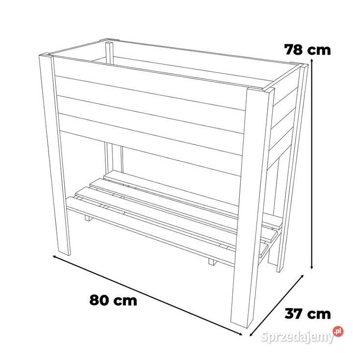 Donica Ogrodowa Na Nóżkach Kwietnik Drewniany Na