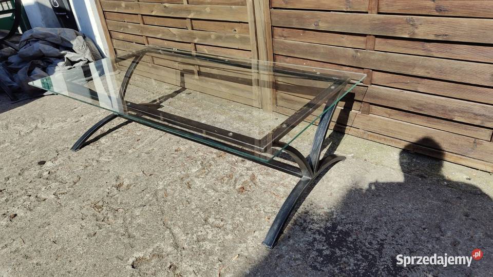 Ława metalowa kuta ze szkłem stolik kawowy mazowieckie Warszawa