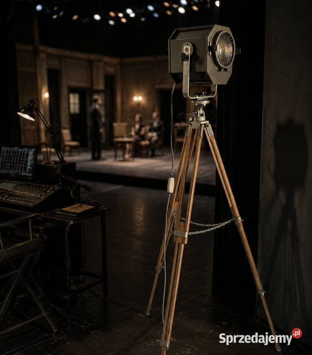 Zabytkowa lampa teatralna PRL Vintage loft wielkopolskie Poznań