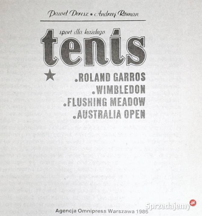 Tenis sport każdego Paweł Deresz Andrzej Roman Książki i Podręczniki lubelskie Chełm