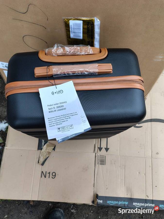 Walizka twarda COOLIFE ABS 38 L czarnobrązowa Galanteria i dodatki śląskie Zawiercie