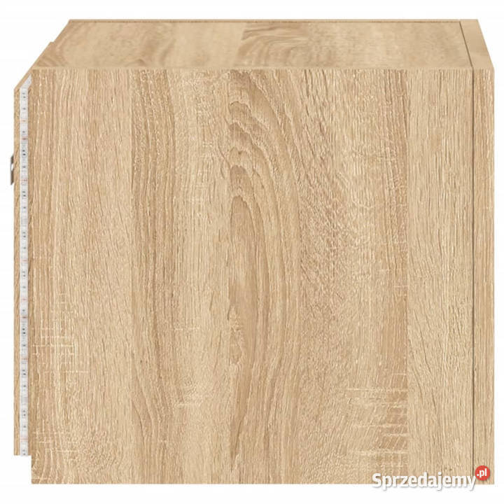 Ścienna szafka TV z LED dąb sonoma 305x35x30 RTV