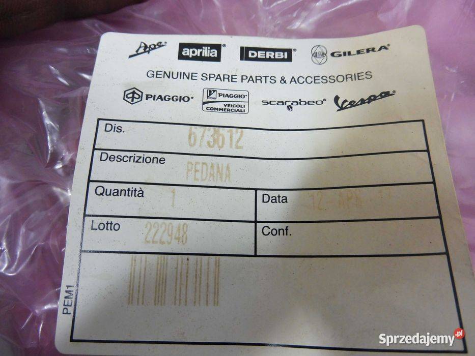 Piaggio Vespa Primavera 50 125 podłoga 1317r Poznań sprzedam