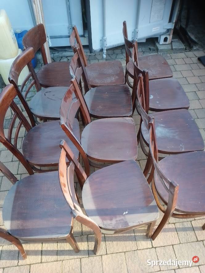 Krzesła drewniane 12 sztuk uzywane Wasilków