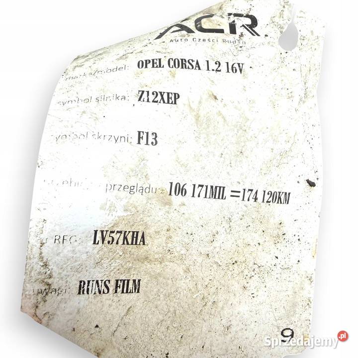 SILNIK Z12XEP Opel Corsa C D Agila A 12 16V 80 osobowe Chełm
