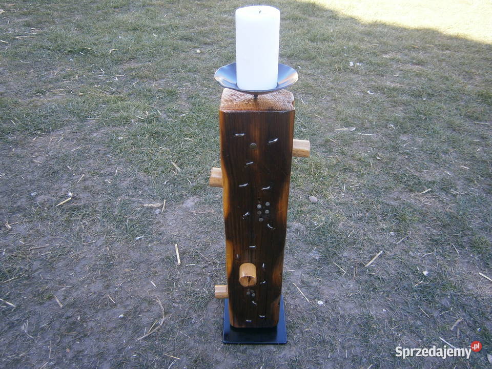 świecznik ze starej belki Siedlce