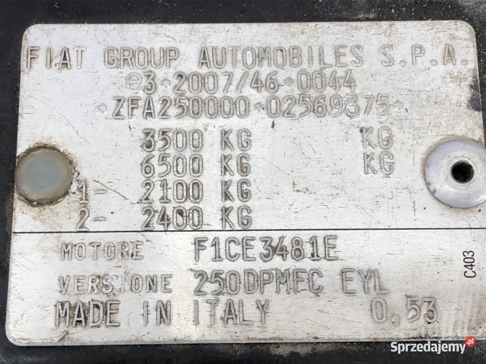 WZMOCNIENIE GÓRNE FIAT DUCATO III Bus BELKA PAS