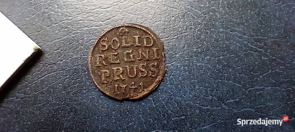 Stare monety 1 szyling 1741 Niemcy srebro Lesko