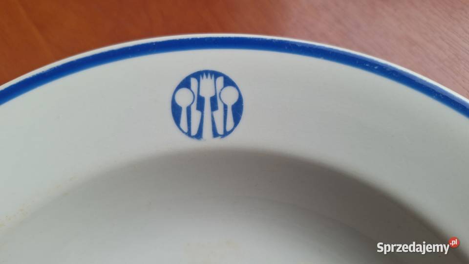 Stary talerz PRL bar mleczny itp głęboki Lubiana Talerze i talerzyki Legionowo
