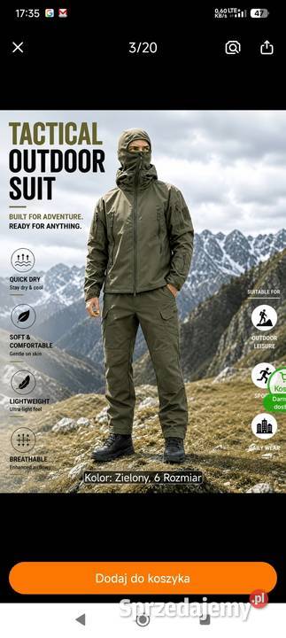 Kurtka męska Outdoor Softshell rozmiar M Nowa Kurtki i płaszcze Warszawa