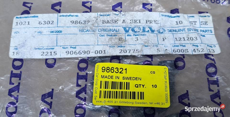 ŚRUBY DOCISKU SPRZĘGŁA MANUAL M8X14 VOLVO C30 Pozostałe