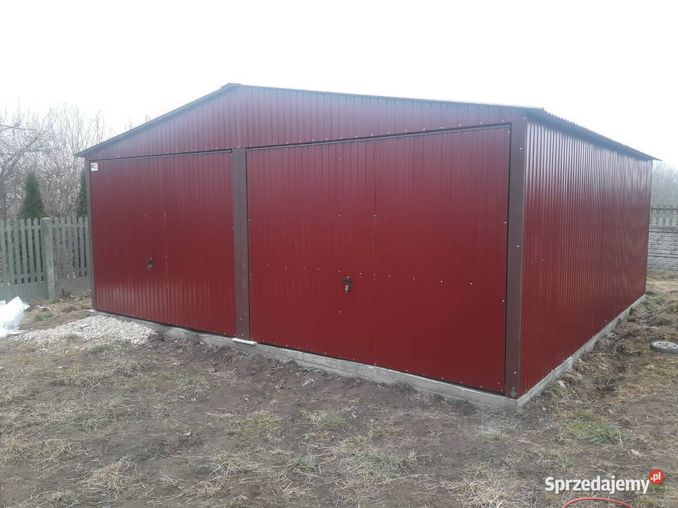 Garaż blaszany 37x5m BRĄZOWY garaże blaszane Kunów