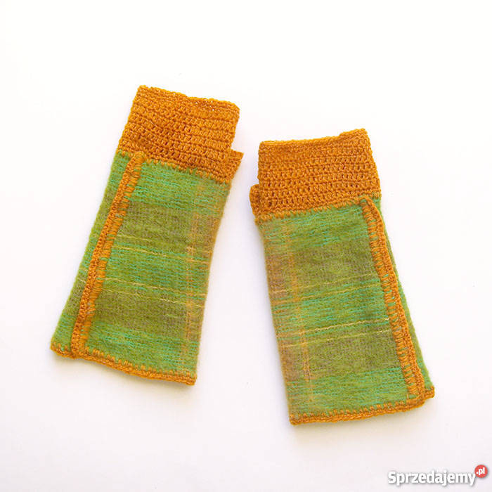 Zielone mitenkiciepłe mitenkirude