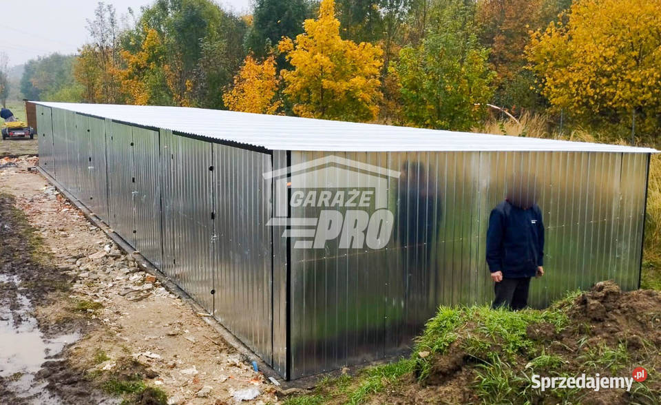GARAŻ BLASZANY RZĄD 175m x 5m 4x Brama ocynk Altany i wiaty Busko-Zdrój sprzedam