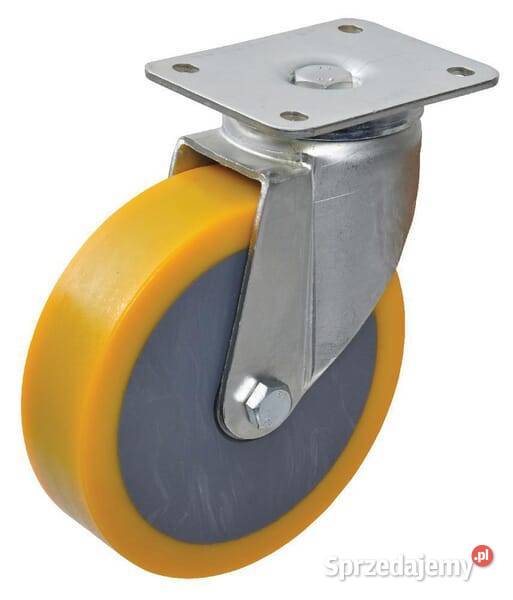 Koło skrętne PU 85x30 mm podstawa montażowa małopolskie Kamionna