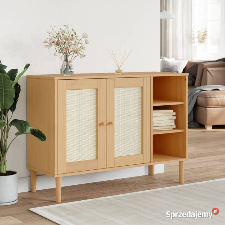 Szafka SENJA imitacja rattanu brązowa 112x40x80 mazowieckie Warszawa sprzedam