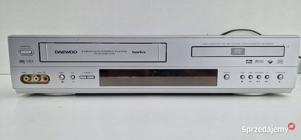 Kombo Daewoo 6HEAD DVD VIDEO CD MP3 VCR SD7400 Międzychód