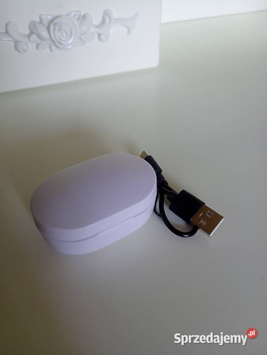 Słuchawki douszne bezprzewodowe białe