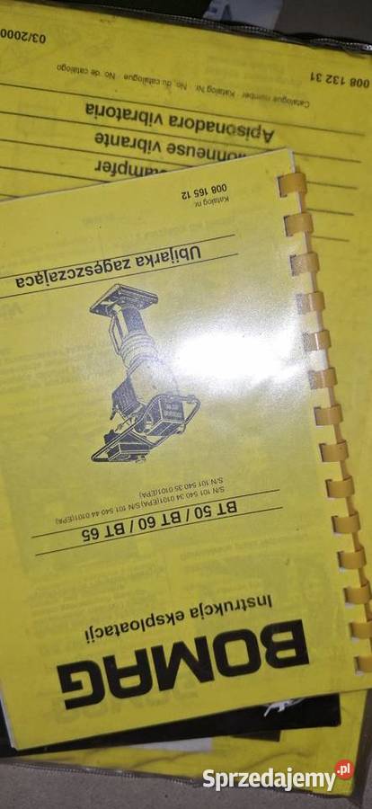 Oryginalna instrukcja obsługi BOMAG BT 50 60 65 Antykwariat Leszno