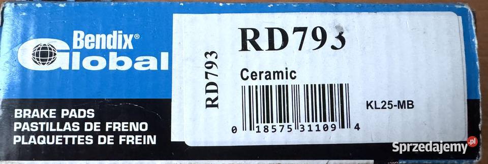 Klocki hamulcowe Honda Odyssey 2003 r Ceramiczne Rok produkcji 2003 Klocki hamulcowe Warszawa