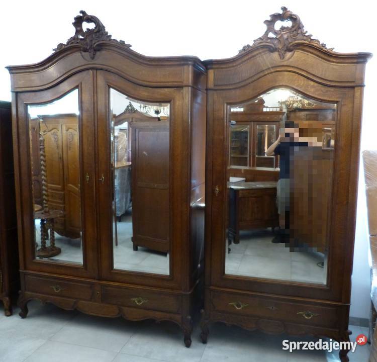 Szafa Ludwik rocaille ciemny dąb kompletusklep Dąbrowa Górnicza
