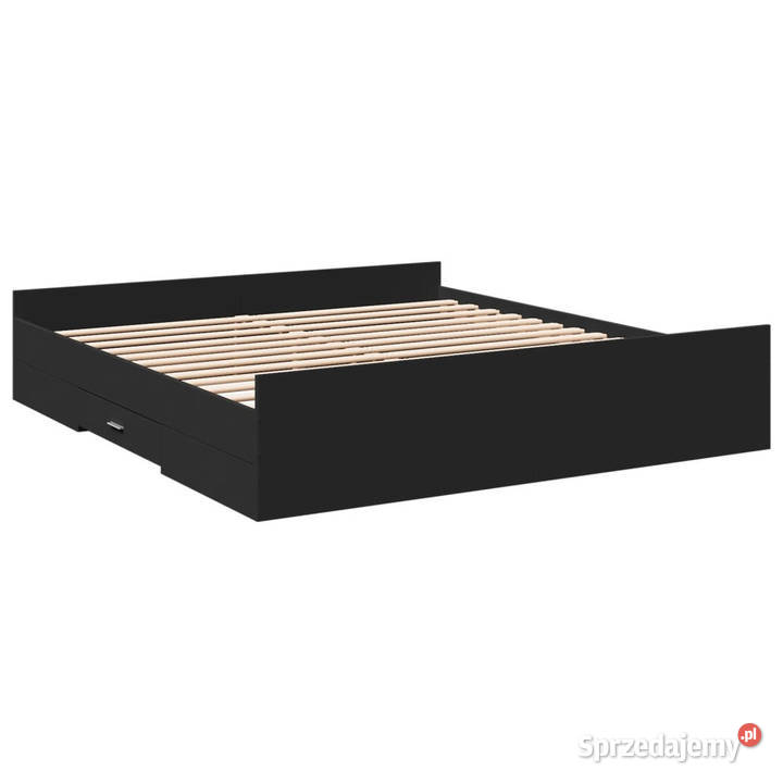 Rama łóżka z szufladami czarna 200x200 WM3280266 203cm Warszawa