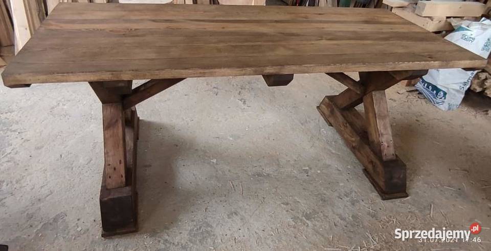 Stół drewniany polisander królewski loft ogród Stoły, krzesła, biurka Łuków