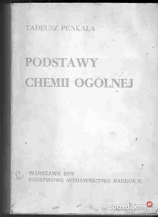 2102 PODSTAWY CHEMII OGÓLNEJ TADEUSZ PENKALA małopolskie Czyrna