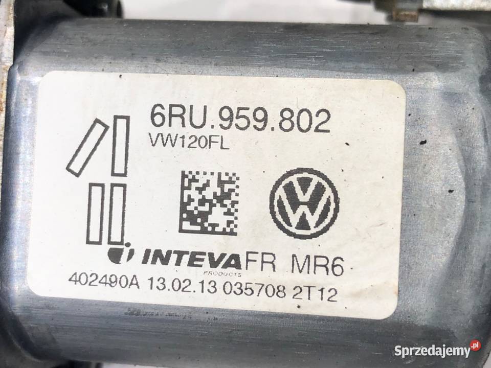 PODNOŚNIK SZYBY LEWY PRZÓD VW UP 6RU959802 Mechanizmy opuszczania szyb