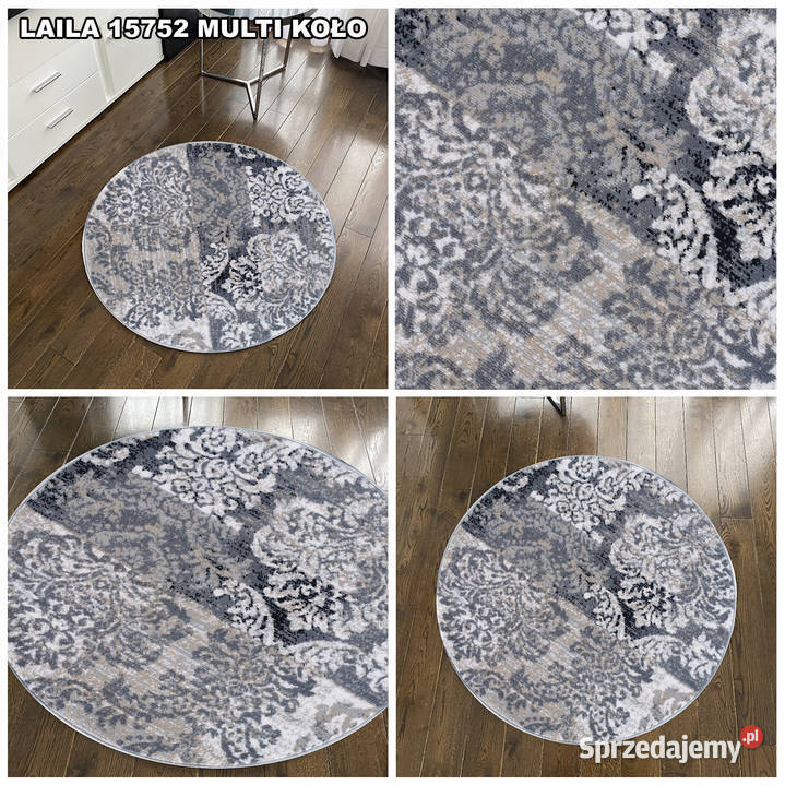 OKRĄGŁY DYWAN 100X100 GĘSTY WŁOS LAILA 15752 Dywany Białystok