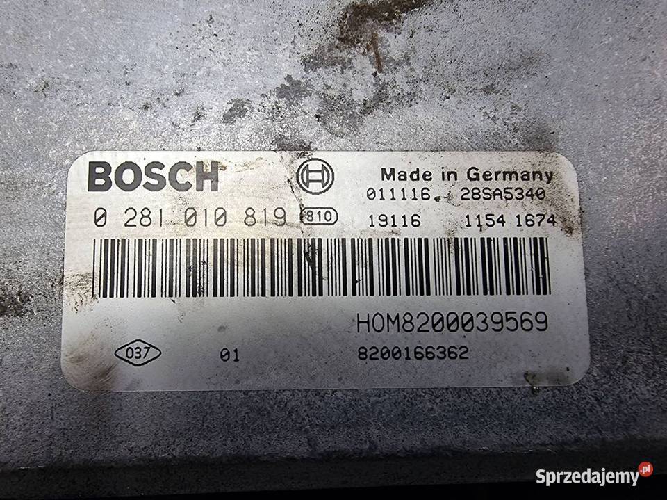 KOMPUTER SILNIKA ECU RENAULT SCENIC I LIFT osobowe Lipno