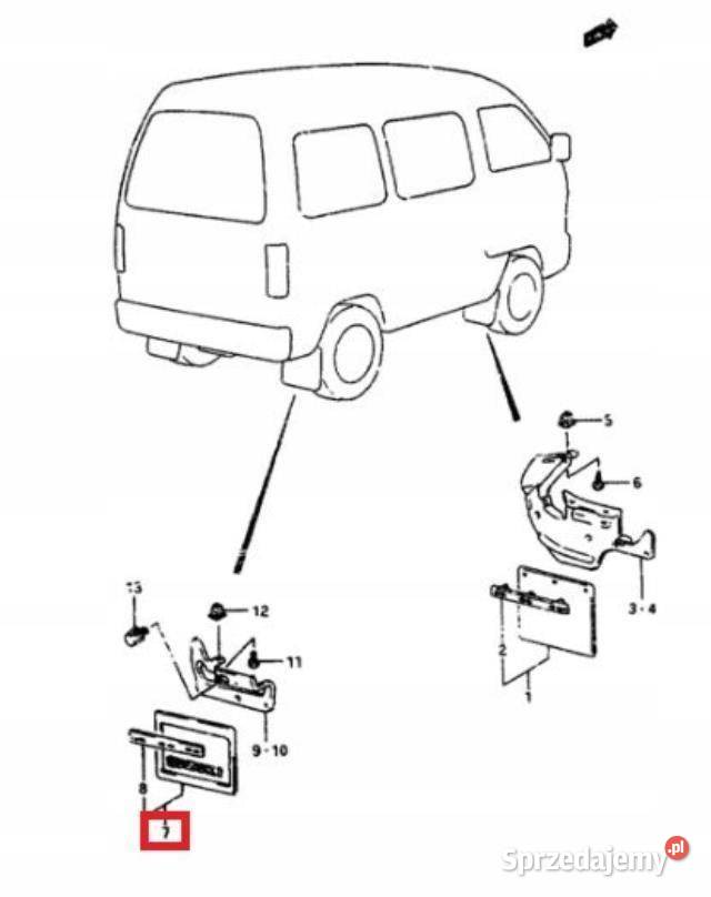 CHLAPACZ TYŁ SUZUKI CARRY ORYGINAŁ OEM NOWY