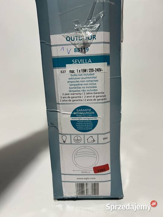 Plafon zewnętrzny SEVILLA 88119 EGLO podkarpackie Sanok
