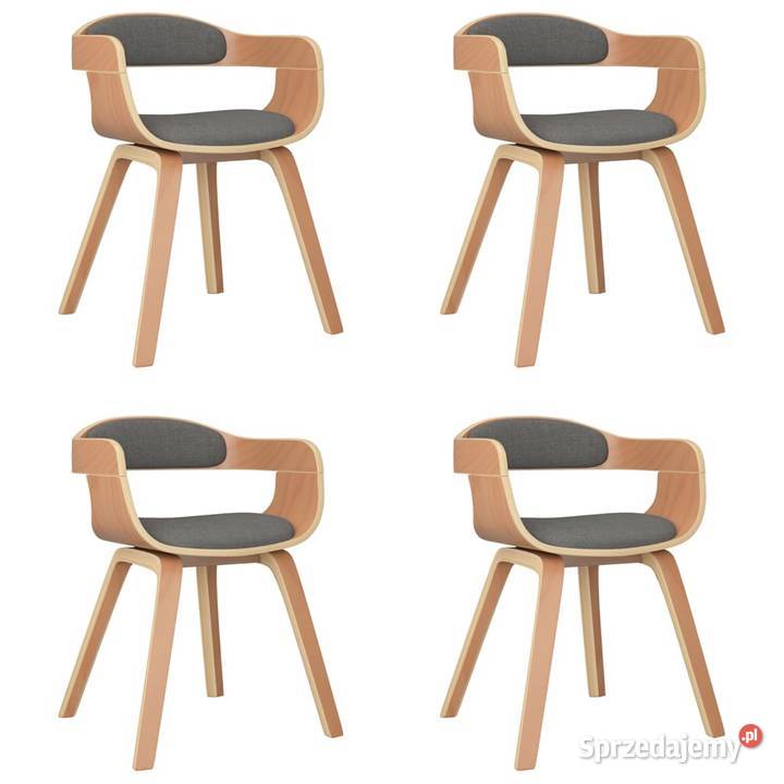 vidaXL Krzesła stołowe 4 jasnoszareSKU3092387 Krzesła