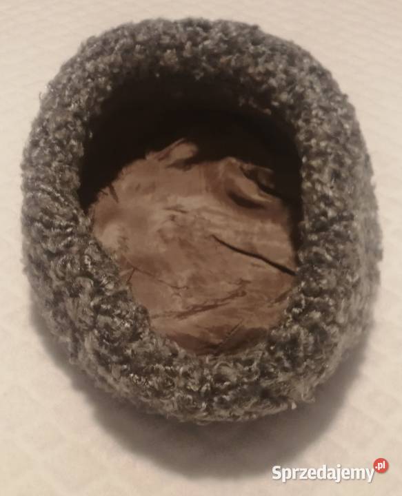 Czapka beret szary melanż 52 Odzież Kostiumy Czeladź