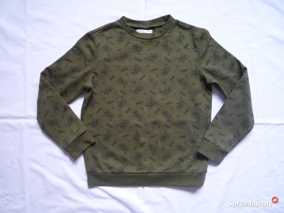 Sinsay 122128 Khaki Bluzka Roar Dinozaury Nowa sprzedam